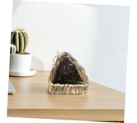 DIKACA 2PCS Handwoven Seagrass Parakeet Nest with Large Opening Hanging Breeding Box for Cockatiels Small Birds Natural Straw Craft Hammock for Mating Season