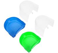 DIKACA 2Pcs Hanging Bird Bath for Cage Small Parrot Shower Cube with Curved Surface Green and Blue Bathing Box for Budgie Indoor Use