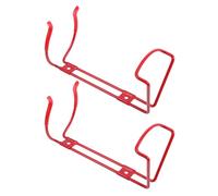 DIKACA 2Pcs Heavy Duty Fire Extinguisher Wall Mount Brackets for 2Kg Extinguishers Sturdy Red Holder Hangers for Home Office and Commercial Safety