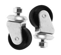 DIKACA 2pcs Heavy Duty Floor Jack Swivel Casters with Thick Threaded Rods Rotatable Replacement Wheels for Hydraulic Horizontal Jack Efficient Mobility for Garage and Transmission Use