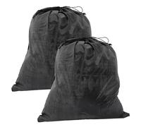 DIKACA 2Pcs Medium Black Drawstring Reptile Carrier Bag Breathable Snack Pouch for Outdoor Travel Suitable for Snakes Lizards Geckos and Small Pets