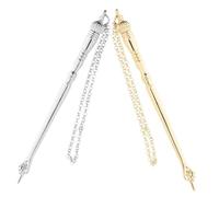 DIKACA 2pcs Metal Torah Reading Pointer with Chain Jewish Scripture Finger Tool for Bible Study and Religious Bar Mitzvah and Elegant Book Marker for Adults