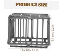 DIKACA 2Pcs Miniature DIY Animal Cage Model Plastic Mini House Fence Ornament Lightweight Micro Landscape Decor Miniature Pet Playpen Accessories for Dollhouse and Garden Tool