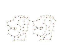 DIKACA 2pcs Miniature String Lamp Ornament for Dollhouse Decoration Realistic Mini String Lights with Wear Resistant Design Safe and Practical Tiny Garland Lights for Rooms and