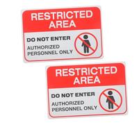 DIKACA 2pcs No Unauthorized Access Sign with Pre Drilled Outdoor Safety Warning for Indoor Outdoor Private Sensitive Areas Weatherproof Metal Restricted Personnel Only Sign