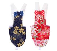 DIKACA 2Pcs Parrot Diaper Flower Printing Soft Breathable Pet Bird Nappies Reusable Lightweight for Birds and Budgies