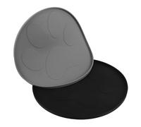 DIKACA 2pcs Pet Feeding Mats with Raised Edges Non-slip Round Design for Cats and Small Dogs Slow Licking Food and Water Bowl Protector