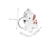 DIKACA 2pcs Pet Memorial Keepsake Box with Dog-shaped Design Transparent Hair Collector Storage for Pet Hair Whiskers and Small Souvenirs Dual-use Keychain and Bag Charm for Cherishing
