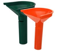 DIKACA 2Pcs Plastic Coin Dispense Funnel for Coins Counting Change Counter Tool with Green and Orange for Office and Money Handling