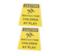DIKACA 2pcs Reflective At Play Road Signs Heavy Duty Safety Warning Plates with Weatherproof Coating for School Zones Parks Street Traffic Control