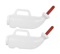DIKACA 2pcs Reusable Calf Feeding Bottles with Handle Extended Spout Livestock Nursing Bottles for Newborn Goats Lambs and Cows Silicone Teat Designed for Smooth Feeding
