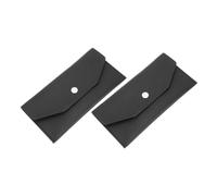 DIKACA 2pcs Reusable PU Leather Long Purse for Women Lightweight Envelope Clutch Wallet with Smooth Polished Surface Compact Travel Cash Bag for Everyday Use and Business