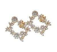 DIKACA 2Pcs Rhinestone Shoe Clips Metal Buckle Decor for High Heels Wedding Party Accessories with Sparkling Flower Design Detachable Shoe Charms for Elegant Occasion Wear