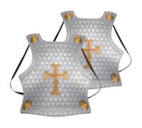 DIKACA 2pcs Roman Armour Costume Cross Chest Plate Soldier Dress Up for Boys Comfortable Role Play Halloween Party Cosplay