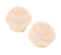DIKACA 2Pcs Rose Flower Button Covers for Shirts Stylish Fabric Cufflinks for Women Business Weddings and Formal Events Vintage-inspired Decorative Accessories for Jackets and Dresses