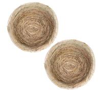 DIKACA 2Pcs Rustic Bird Breeding Nests Natural Material Breathable Bird Houses for Pigeons Carrier Shelter Protection From Weather