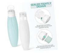 DIKACA 2pcs Silicone Travel Squeeze Bottles Leak-Resistant Refillable Containers for Shampoo Lotion Conditioner Portable Soft Travel Toiletry Dispensers