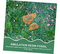 DIKACA 2Pcs Simulation Reptile Terrarium Decor Lifelike Resin Fossil Ornaments for Gecko Lizard Box Lightweight Landscape Accessories with Stain Resistant Texture for Reptile Habitat