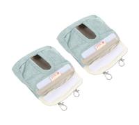 DIKACA 2pcs Small Hanging Guinea Pig Feeding Bags with Window Design Clean Hay Holder for Rabbits Chinchillas and Small Pets Slow Feed Storage Holder