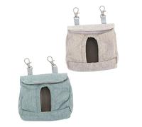 DIKACA 2Pcs Small Pet Hanging Feeder Bags with Hook Cloth Slow Feeders for Guinea Pigs Rabbits Chinchillas Capacity Easy Installation Suitable for Small Animal Cages