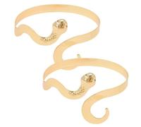 DIKACA 2Pcs Snake Arm Cuff Bangle Gold Open Upper Arm Bracelet for Women Stylish Egyptian-inspired Armlet Jewelry for Parties Weddings and Daily Wear