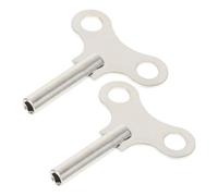 DIKACA 2Pcs Steel Clock Winding Keys Retro Clockwork Winder with Extended for Antique Mantel and Wall Clocks Portable Precision Tool for Easy Operation and Use