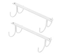 DIKACA 2pcs Sturdy Iron Hanging Coffee Mug Rack Under Cabinet Cup Holder Kitchen Organizer Space Saving Cup Hooks for Kitchen Countertop Clutter Storage