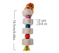 DIKACA 2Pcs Teeth Grinding Stones for Hamsters Chinchillas Squirrels Small Pets Dental Care Chew Natural Mineral Critters Choice for Healthy Teeth Maintenance Random Color