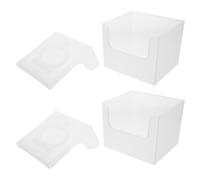 DIKACA 2pcs Transparent Face Towel Storage Box with Pullout Design Compact Refillable Wipes Container for Bathroom Travel Office Dual-Purpose Holder for Wet Wipes and Facial Cotton Pads