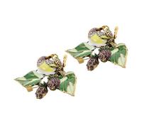 DIKACA 2pcs Unique Bird Brooch for Women Elegant Magpie Lapel Pins Vintage Style for Dress Suit Casual Wear Durable Alloy Material for Travel