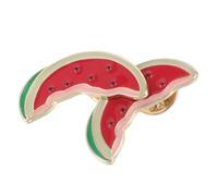 DIKACA 2pcs Watermelon Brooch Pins Zinc Alloy Funny Fruit Lapel Pin Cartoon Style for Women Party Date Everyday Wear Accessory