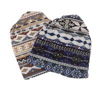 DIKACA 2Pcs Women’S Ethnic Style Chemo Turbans Soft Satin Lined Headwrap Caps with Floral Pattern, Comfortable Sleep Hats for Cancer Patients, Hospital and Home Use