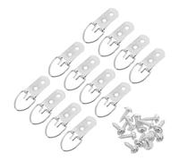 DIKACA 30 Set Heavy Duty D-Ring Frame Hooks with Screws for Cross Stitch Canvas Frames Secure Double Picture Hangers Multipurpose Wall Hanging Hardware Kit for Paintings Photos Mirrors