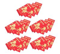 DIKACA 30pcs Embossed Chinese Red Envelopes for Year Horse Traditional Lucky Money Packets with Creative Lunar Year Designs Multipurpose Spring Festival Red Packets for Family and