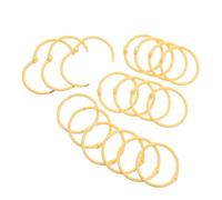 DIKACA 30pcs Notebook Rings Small Binder Rings Sample Flash Card Metal Book Photo Album Report Index Card Mini Binder Binding Discs Yellow