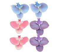 DIKACA 3Pair Detachable Orchid Flower Shoe Clips Stylish Butterfly Buckles for Women High Heel Sandals Breathable Comfortable Design for Wedding Party Beach Vacation