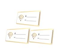 DIKACA 3pcs Acrylic Wifi Password Sign Writable Reminder Board for Guests Home Office Network Coverage