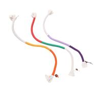 DIKACA 3pcs Cat Teeth Grinding Rope Interactive Cotton Rope Chewing for Indoor Cats Colorful Silvervine Fruit Scented Chew Sticks to Boredom and Promote