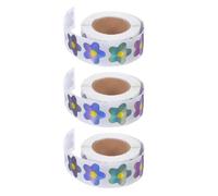 DIKACA 3rolls Student Reward Stickers Motivational Bulk Flower Classroom Holographic Labels for Boys and Girls School Supplies Floral