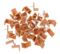 DIKACA 40pcs L-Shaped Plastic Drawer Stoppers 12.7x19x13mm Drawer Tack Glides Plastic Slides for Dressers and Cabinet Guides