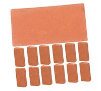 DIKACA 40PCS Miniature Red Bricks Building Materials for Miniatures Authentic Detailed Roof Tiles and Wall Bricks for DIY Micro Landscape Garden Decoration Terrarium and Turtle Tank Steps