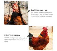DIKACA 4pcs Adjustable Rooster Neck Belts Anti-crowing Collars for Poultry Soft Material Safe Fit Prevent Noise for Chickens Ducks Geese