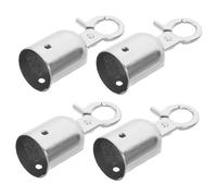DIKACA 4pcs Aluminum Alloy Rope End Snap Hook Cord Lock Stopper Caps for Banister Rails and Hanging Ropes Easy Installation Stylish Cord Hook Ends for Welcome Settings