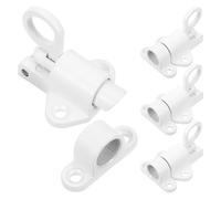 DIKACA 4pcs Aluminum Alloy Self-Closing Spring Latch with Screws Automatic Door Lock for Gate Window Cabinet Rust-Resistant Security Bolt for Indoor Outdoor Use