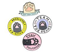 DIKACA 4Pcs Cat Paw Brooch Pins Cute Cartoon Animal Lapel Clips for Women Teens Fashion Accessories for Scarves Sweaters Bags Backpacks Hats Cat Lover