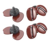 DIKACA 4pcs Coffee Bean Brooch Pin Set, Metal Enamel Collar Badges for Women, Decorative Pins for Clothing, Hats, Bags, Cute Japanese Style Accessories for Cafes and Everyday Wear
