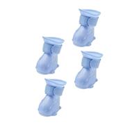 DIKACA 4pcs Dog Rain Boots Non-slip Dog Boots for Outdoor Protect Paws in Rainy Days