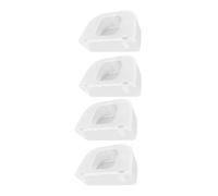 DIKACA 4pcs Hanging Cage-mounted Bird Feeder Set with White Flip Lid Pigeon Feed Box and Indoor Bird Food Dispenser for Parrots Doves