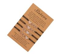 DIKACA 4Pcs Heart-shaped Friendship Bracelets for Women and Stylish Stainless Steel Wrist Jewelry with Unique Braided Design Easy to Wear Daily Accessories