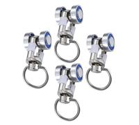 DIKACA 4Pcs Heavy Duty Metal Curtain Track Rollers with Bearings, Universal Ceiling and Wall Mount Drapery Track Replacement Parts for Double and Shower Curtain Systems Random Color